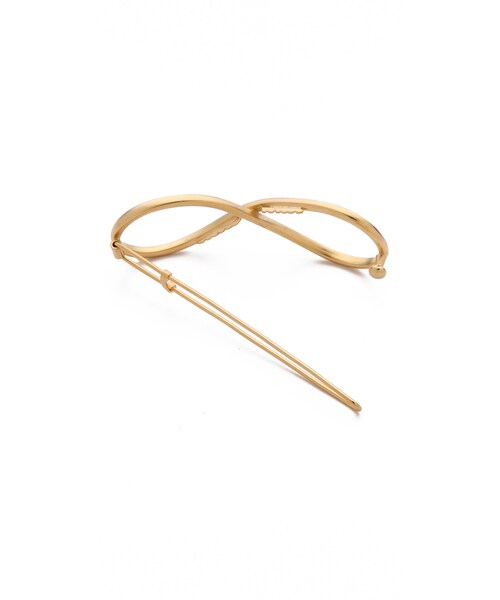 no brand（ノーブランド）の「Mrs. President & Co. Eight Shaped Cut Out Barrette（ヘアアクセサリー・レディース・2 Tone Gold・One Size）」の2枚目の写真
