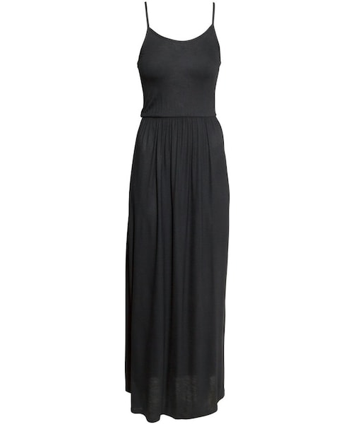 h&m black maxi dress