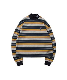 ROMANTIC CROWN | Striped Half Turtleneck_Navy(その他)