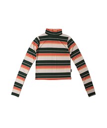 ROMANTIC CROWN | Womans Striped Half Turtleneck_Green(その他)