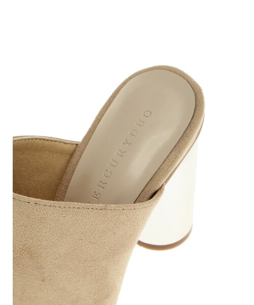 MERCURYDUO（マーキュリーデュオ）の「フェイクスエードサボサンダル（シューズ・レディース・ブラック/ベージュ/カーキ・36/38）」の9枚目の写真