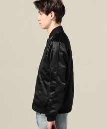 美品✨ パリサンジェルマン×エディフィス　ヘビーサテンスカジャン　ブラック　総柄 美品✨ パリサンジェルマン×エディフィス ヘビーサテン