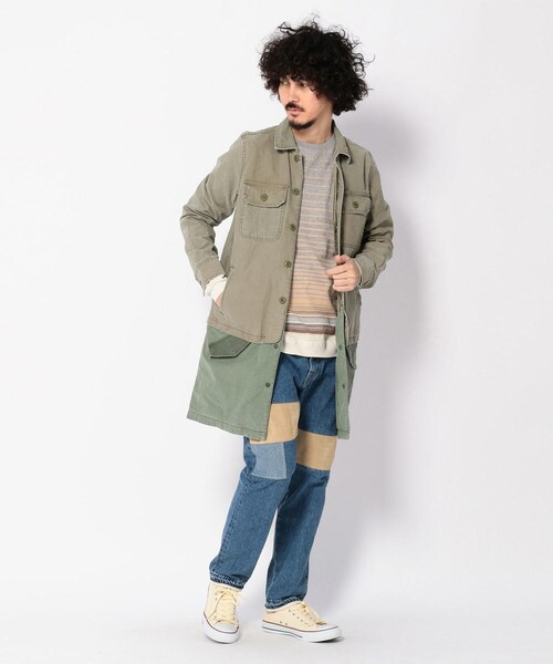 REMI RELIEF レミレリーフ スペシャルリメイク 裏毛 クルースウェット チャコール Size M #19375