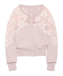 サ*イ様 SNIDEL エンブロイダリーレースカーディガン　フリーサイズ　ピンク スナイデル エンブロイダリーカーディガン ピンク サ*イ様 SNIDEL エン