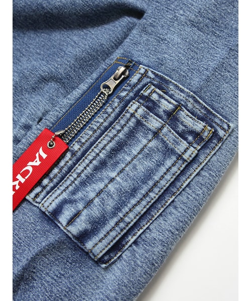 JACKROSE（ジャックローズ）の「ジョグデニム MA-1（ジャケット/アウター・メンズ・サックス/インディゴ・M/L）」の3枚目の写真