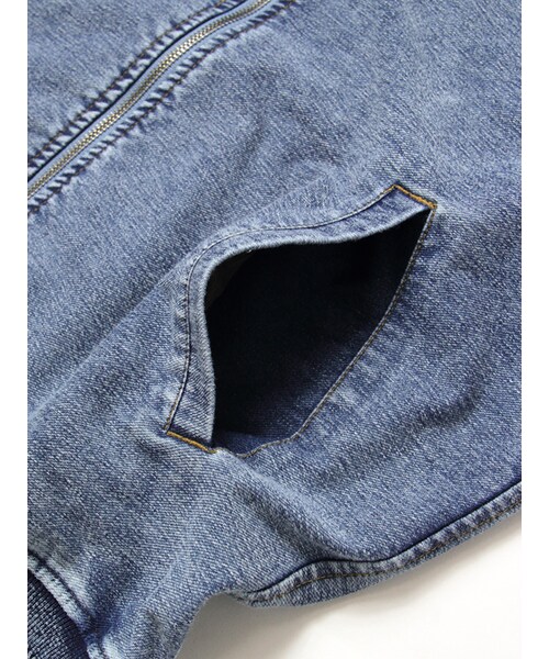 JACKROSE（ジャックローズ）の「ジョグデニム MA-1（ジャケット/アウター・メンズ・サックス/インディゴ・M/L）」の4枚目の写真