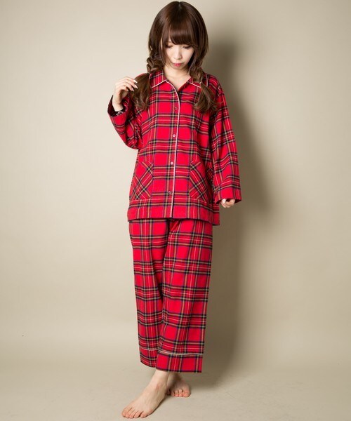 CASPER JOHN AIVER（キャスパージョンアイバー）の「CASPER JOHN AIVER チェックパジャマセットアップ（ルーム