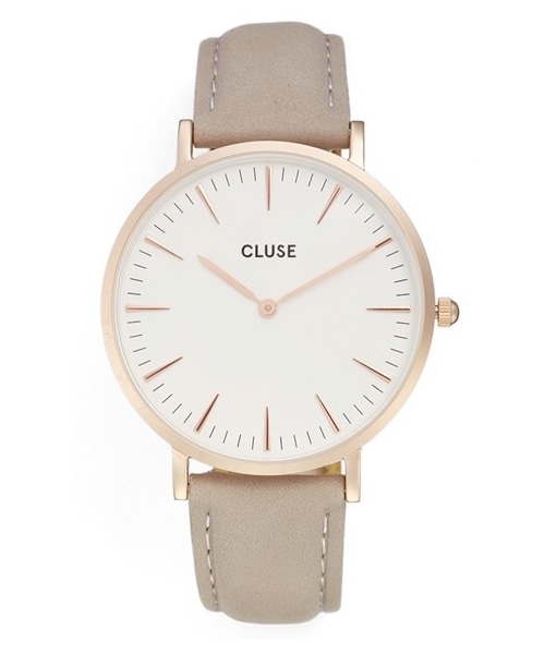 CLUSE(クルース)の「Women's Cluse La Boheme Leather Strap Watch, 38Mm(アナログ腕時計・レディース・Grey・One Size)」の1枚目の写真