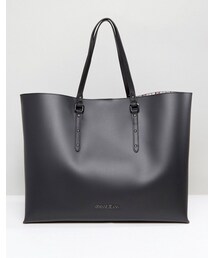 ARMANI JEANS | Armani Jeans Large East West Tote Bag in Black(トートバッグ)