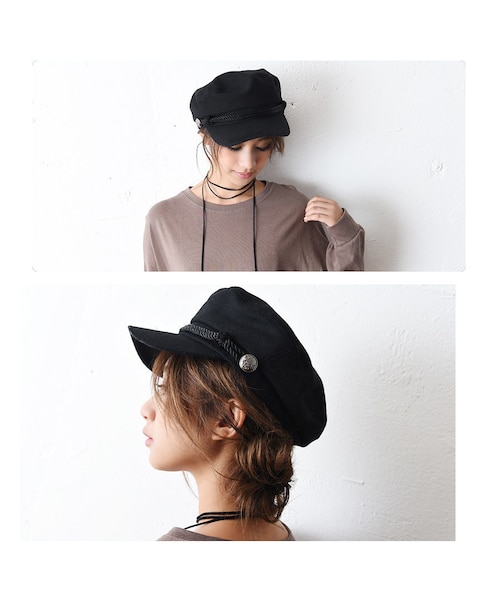 Lisa onlinestore（リサオンラインストア）の「[ウール混]マリンキャスケット　【RN425015】（キャスケット・レディース・その他）」の2枚目の写真