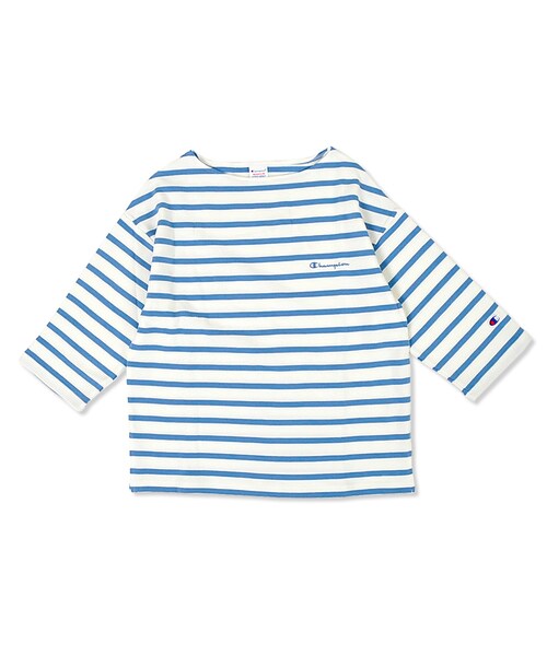 flower（フラワー）の「champion border top～チャンピオンボーダートップ～CW-K401（Tシャツ/カットソー・レディース・navy/blue・FREE）」の2枚目の写真