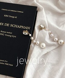 DHOLIC | アクリルストーンフェイクパールドロップピアス(ピアス（両耳用）)