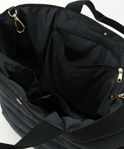 INTERPLANET（インタープラネット）の「バイカラーナイロントート（トートバッグ・レディース・ブラック/ベージュ/カーキ・フリー）」の9枚目の写真