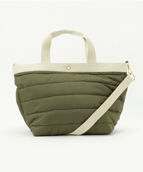 INTERPLANET（インタープラネット）の「バイカラーナイロントート（トートバッグ・レディース・ブラック/ベージュ/カーキ・フリー）」の3枚目の写真