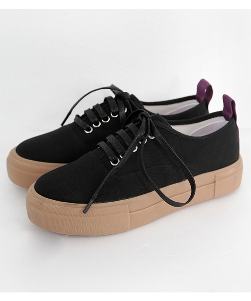 DHOLIC(ディーホリック)の「2TYPEプラットフォームレースアップスニーカー(スニーカー・レディース・230/235/240/245/250)」の2枚目の写真