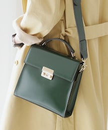 DHOLIC | 2WAYフェイクレザースクエアハンドバッグ(ハンドバッグ)