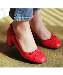 DHOLIC | 2TYPEリボンポイントミドルヒールパンプス(パンプス)