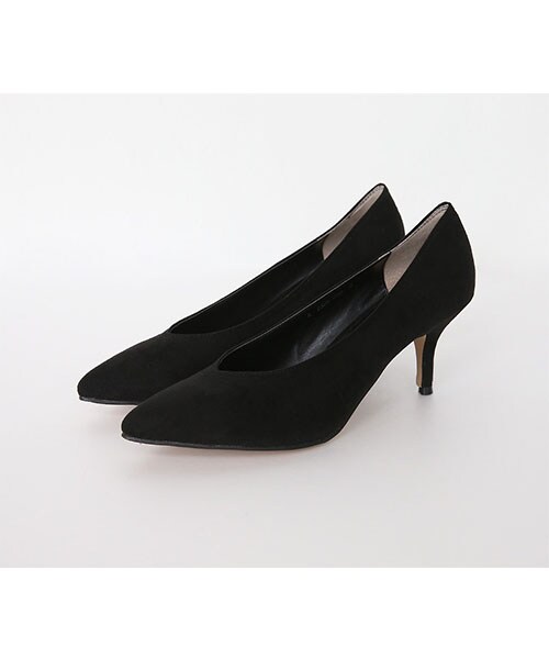 DHOLIC（ディーホリック）の「ポインテッドトゥスエードライクパンプス（パンプス・レディース・/ブラック・225/230/235/240/245/250/225-250）」の4枚目の写真