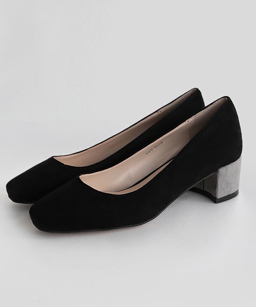 DHOLIC（ディーホリック）の「スクエアトゥスウェード調パンプス（パンプス・レディース・225/230/235/240/245/250）」の2枚目の写真