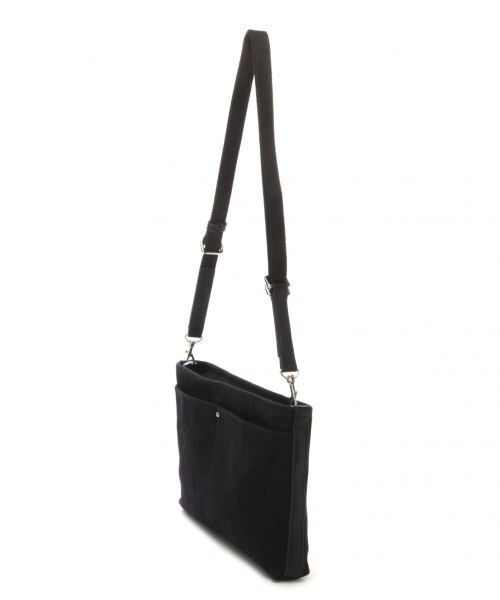 RAGEBLUE（レイジブルー）の「＜2WAY仕様＞キャンバスサコッシュ/クラッチ（バッグ・オフホワイト/ブラック）」の3枚目の写真