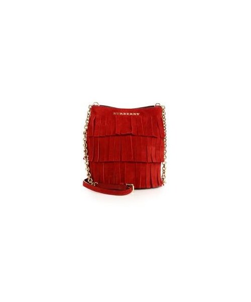 BURBERRY（バーバリー）の「Burberry Mini Fringed Suede Bucket Bag（ショルダーバッグ・レディース・Red/Russet/Black）」の7枚目の写真