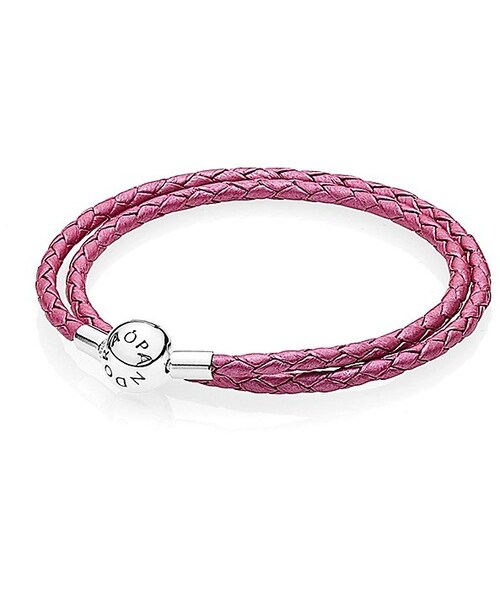 PANDORA（パンドラ）の「PANDORA Honeysuckle Leather Double Wrap Bracelet（ブレスレット