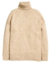 H&M | H&M - Chunky-knit Turtleneck Sweater - Light beige melange - Ladies(ニット/セーター)
