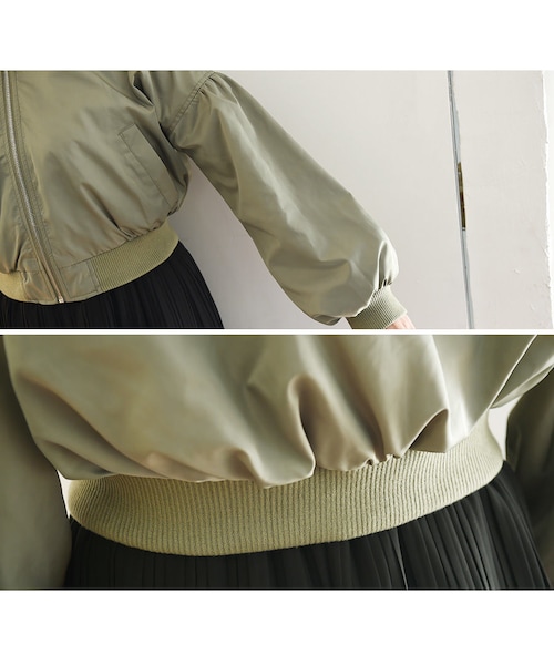Lisa onlinestore（リサオンラインストア）の「ボリュームスリーブ・ショートMA-1【RN424795】（ミリタリージャケット・レディース・その他）」の6枚目の写真