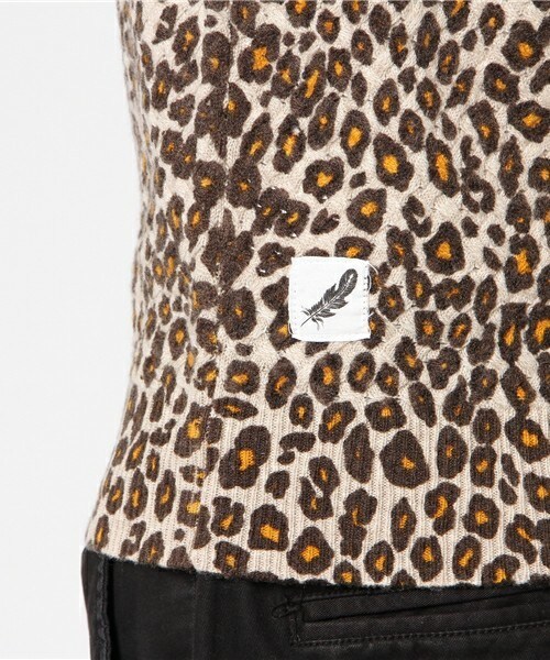 styles（スタイルス）の「メンズ ホワイトレーベン レオパード柄 ニット WR0220 Leopard Sweater（ニット/セーター・メンズ・グレー/ベージュ・44/46/48）」の7枚目の写真