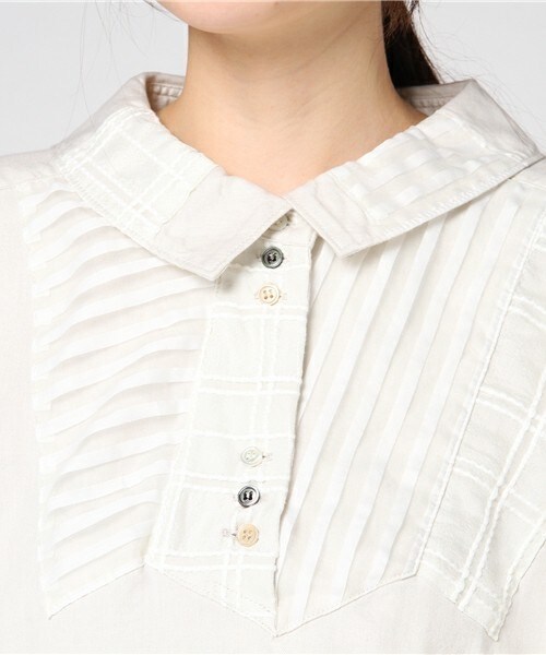 FRAPBOIS（フラボア）の「My color（ワンピース・レディース・オフホワイト/グレー・1）」の6枚目の写真