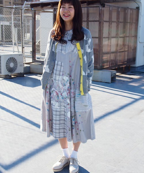 FRAPBOIS（フラボア）の「My color（ワンピース・レディース・オフホワイト/グレー・1）」の14枚目の写真