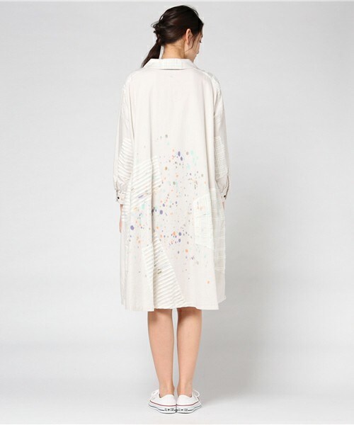 FRAPBOIS（フラボア）の「My color（ワンピース・レディース・オフホワイト/グレー・1）」の5枚目の写真