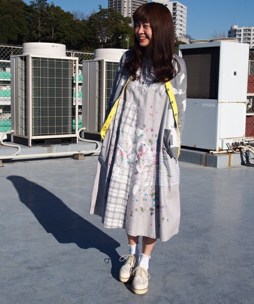 FRAPBOIS（フラボア）の「My color（ワンピース・レディース・オフホワイト/グレー・1）」の15枚目の写真