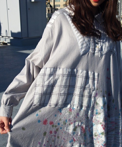 FRAPBOIS（フラボア）の「My color（ワンピース・レディース・オフホワイト/グレー・1）」の13枚目の写真