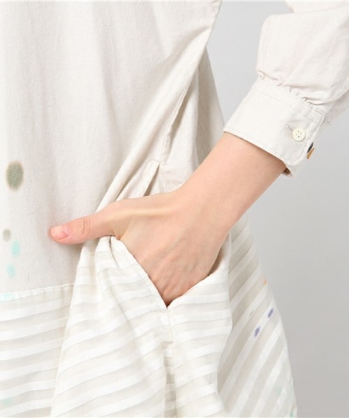 FRAPBOIS（フラボア）の「My color（ワンピース・レディース・オフホワイト/グレー・1）」の8枚目の写真