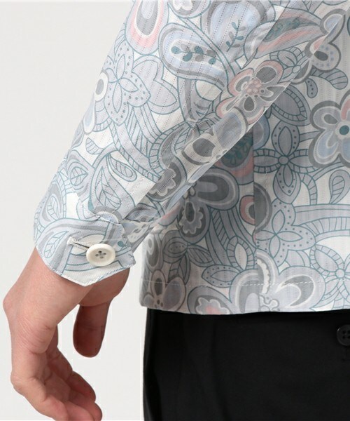 MEN'S BIGI（メンズビギ）の「ヴィンテージ フラワープリントジャケット【VINTAGE ARCHIVES】（ブルゾン・メンズ・ベージュ/トリコロール・SS/S/M/L）」の8枚目の写真