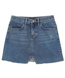 Dailyabout | シンプルカッティングヘムフロントスリットミニデニムスカート(P0000WSA)(スカート)