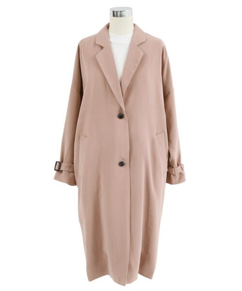 Dailyabout(デイリーアバウト)の「ベーシックシングルボタンロングトレンチコート(P0000WPX)(トレンチコート・レディース・FREE)」の1枚目の写真