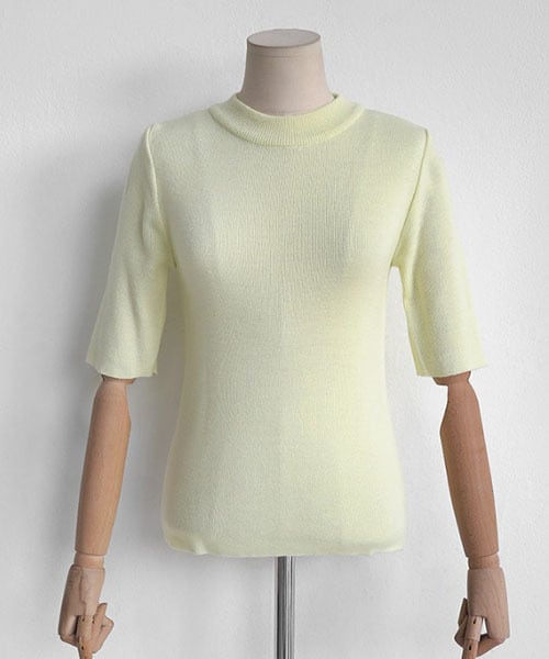 DHOLIC（ディーホリック）の「クロップドスリムニットTシャツ（Tシャツ/カットソー・レディース・FREE）」の6枚目の写真