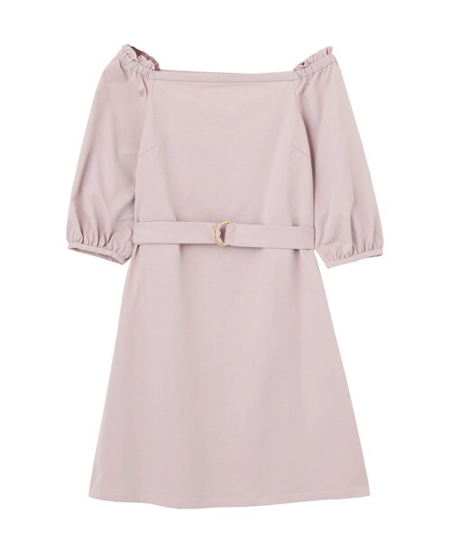 MERCURYDUO（マーキュリーデュオ）の「サッシュベルト付オフショルダーワンピース（ワンピース/ドレス・レディース・アイボリー/ベビーピンク/ミントグリーン・F）」の17枚目の写真