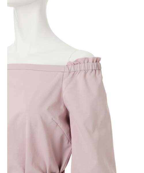 MERCURYDUO（マーキュリーデュオ）の「サッシュベルト付オフショルダーワンピース（ワンピース/ドレス・レディース・アイボリー/ベビーピンク/ミントグリーン・F）」の14枚目の写真