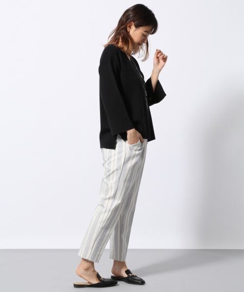 JEANASIS（ジーナシス）の「14GアゼVプルオーバー8S（トップス・アイボリー()/ブラック()/杢グレー()/イエロー()）」の6枚目の写真