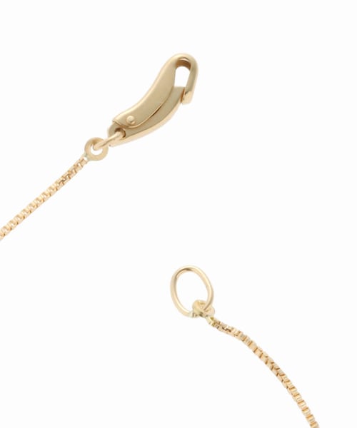Cross Charm Classic Gigi White necklace, Yellow Gold, 16.5