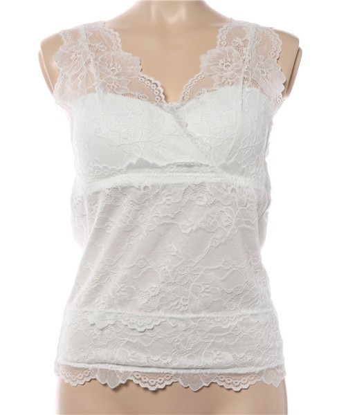 Aunt Marie's（アントマリーズ）の「【AUNT MARIE'S】総レーススカラップインナー（キャミソール・レディース・ホワイト/ブラック/ライトグレー・FREE）」の2枚目の写真