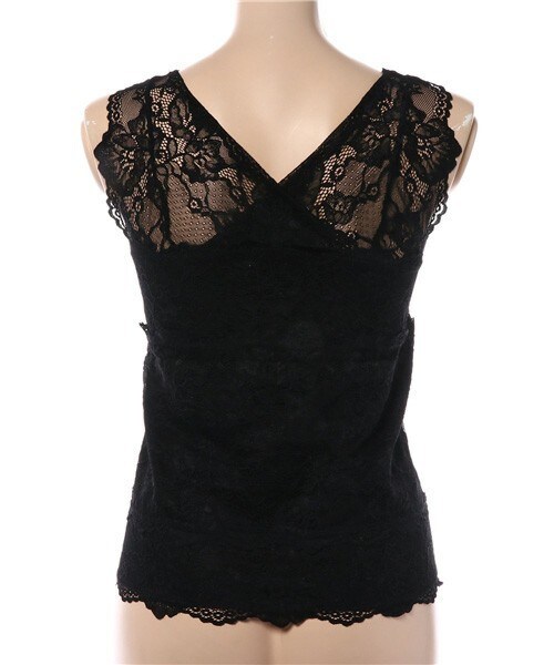 Aunt Marie's（アントマリーズ）の「【AUNT MARIE'S】総レーススカラップインナー（キャミソール・レディース・ホワイト/ブラック/ライトグレー・FREE）」の4枚目の写真