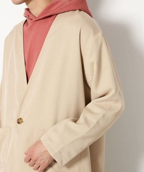 RAGEBLUE（レイジブルー）の「＜2WAY仕様＞リバーシブルノーカラーチェスターコート（ジャケット/アウター・ベージュ系/ネイビー系）」の7枚目の写真