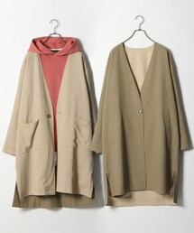 RAGEBLUE | ＜2WAY仕様＞リバーシブルノーカラーチェスターコート(ジャケット/アウター)
