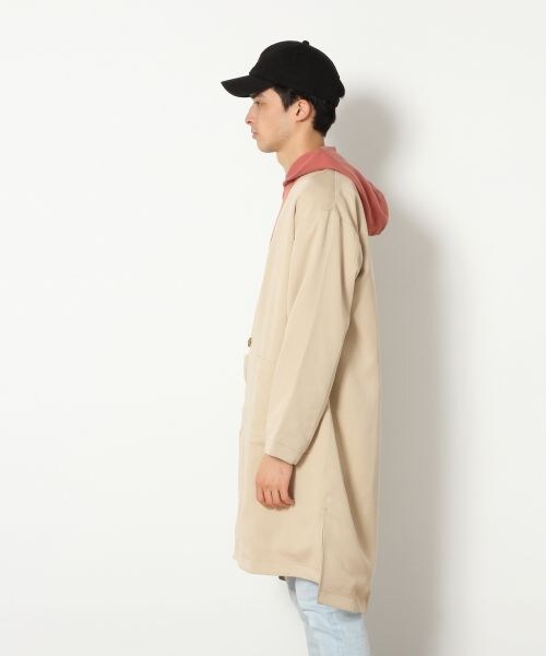 RAGEBLUE（レイジブルー）の「＜2WAY仕様＞リバーシブルノーカラーチェスターコート（ジャケット/アウター・ベージュ系/ネイビー系）」の4枚目の写真