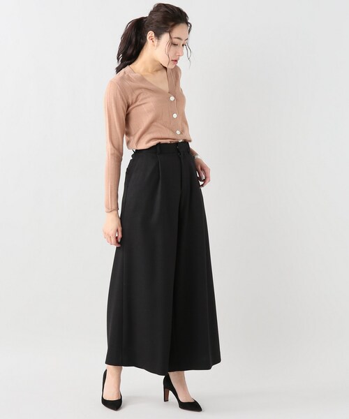 FRAMeWORK（フレームワーク）の「Annc チョウワイドパンツ（パンツ・ブラック/S/在庫なし）」の3枚目の写真