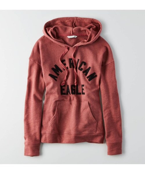 American Eagle（アメリカンイーグル）の「AEOグラフィックスウェットフーディー（パーカー・レディース・ヘザーグレー/レッド・XXS/XS/S/M/L/XL/XXL）」の2枚目の写真